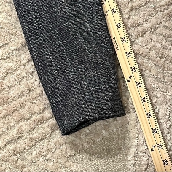 TOMMY HILFIGER Womens 10 Navy Blue Tweed Linen Look Jacket Blazer Lapel Logo Pin - Picture 14 of 16